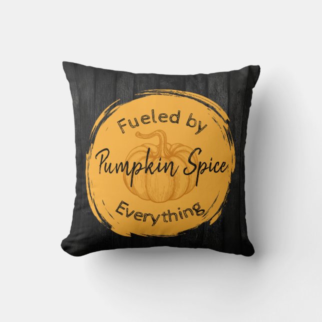 Pumpkin Spice Throw Pillow (Front)