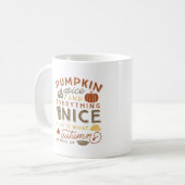 Pumpkin Spice Typographic Autumn Coffee Mug (Front Left)