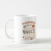Pumpkin Spice Typographic Autumn Coffee Mug (Left)