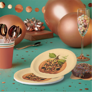 Pumpkin spice vibe paper plates