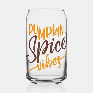Pumpkin Spice Vibes Can Glass