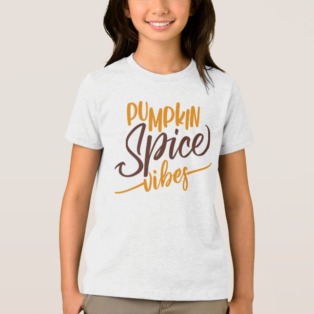 Pumpkin Spice Vibes Tri-Blend Shirt (Front)