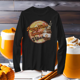 pumpkin spice vibes word art Fall Seasonal T-Shirt