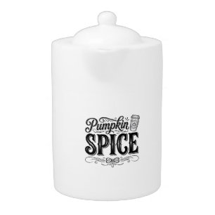Pumpkin Spice Vintage Coffee Fall Shirt Design_1 Teapot
