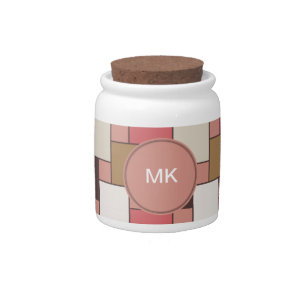 Pumpkin Spice Weave Pattern Candy Jar