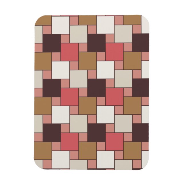 Pumpkin Spice Weave Pattern Magnet (Vertical)