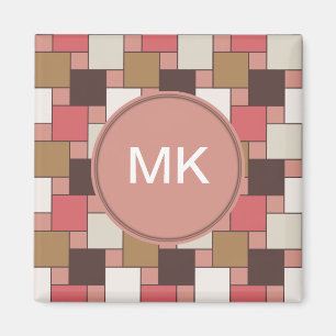 Pumpkin Spice Weave Pattern Magnet