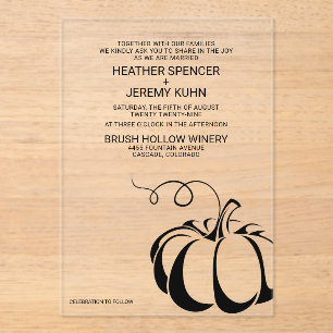 Pumpkin Spice Wedding Invitation