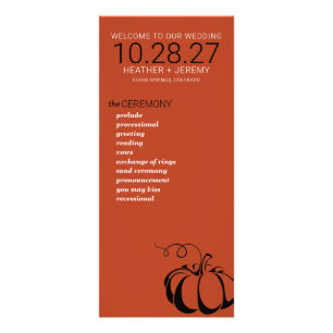 Pumpkin Spice Wedding Program