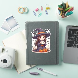 Pumpkin Spice Witch – Cute Halloween Coffee Shirt Sticker