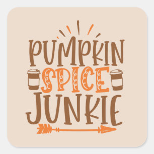 Pumpkin spice word art square sticker