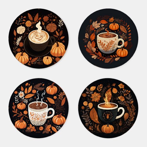 Pumpkin Spiced Halloween Coaster Set