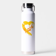 Pumpkin Spiced Heart Water Bottle