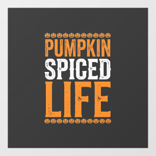 Pumpkin Spiced Life Halloween Typography Design_1 Floor Decals