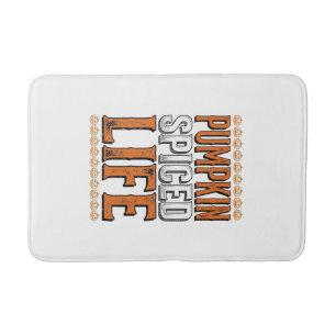 Pumpkin Spiced Life Vintage Halloween Typography D Bath Mat