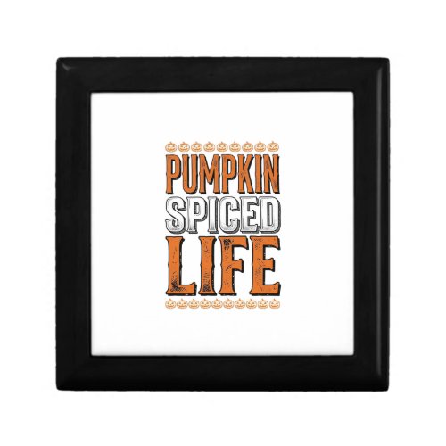 Pumpkin Spiced Life Vintage Halloween Typography D Gift Box