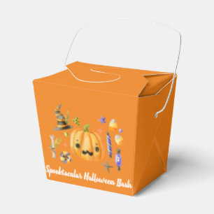 Pumpkin Spooktacular Halloween Bash Party Orange Favor Boxes