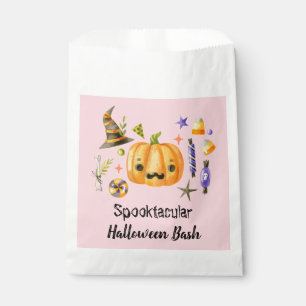 Pumpkin Spooktacular Halloween Bash Party Pink Favor Bag