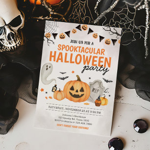 Pumpkin Spooktacular Halloween Party Invitation
