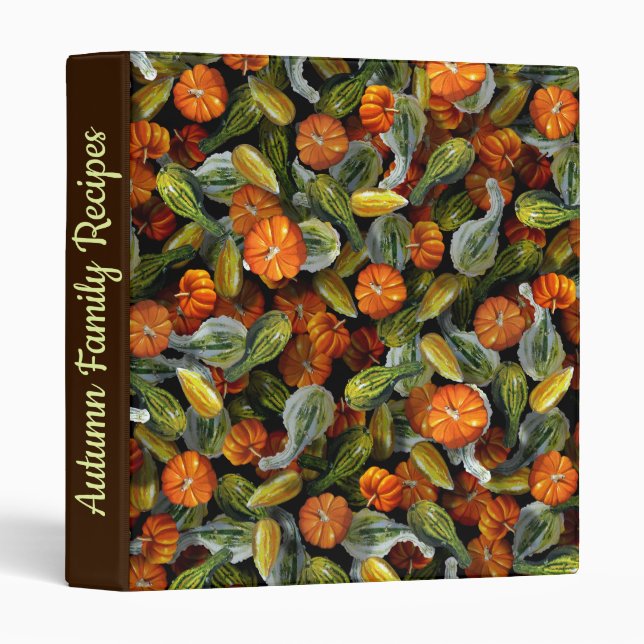 Pumpkin, Squash Autumn Harvest Binder (Front/Spine)