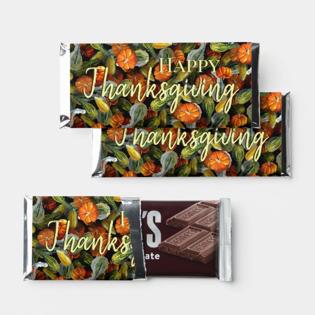 Pumpkin, Squash Autumn Harvest Candy Bar Wrappers (Front)