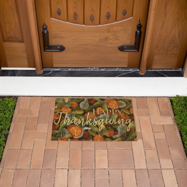 Pumpkin, Squash Autumn Harvest Fiber Doormat (Insitu (Outdoor))