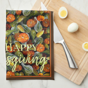 Pumpkin, Squash Autumn Harvest Kitchen Towel
