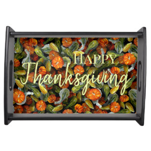 Pumpkin, Squash Autumn Harvest Serving Tray
