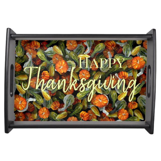Pumpkin, Squash Autumn Harvest Serving Tray (Front)