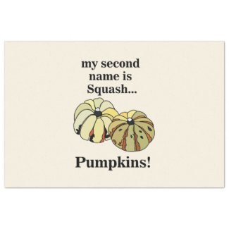 Pumpkin Squash Funny Pumpkins Tissue Paper
