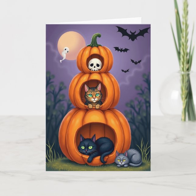 Pumpkin Stack Friends Card (Front)