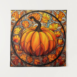 Pumpkin Stained Glass Tapestry