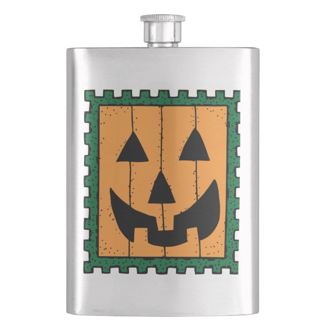 Pumpkin Stamp Flask (Front)