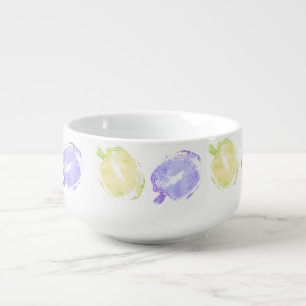 Pumpkin Stamps Hand Painted Halloween Pattern  Soup Mug