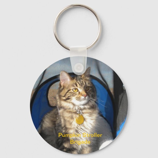 Pumpkin Stroller Brigade Keychain (Front)