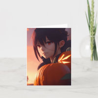 Pumpkin Study - Anime - AI - B Holiday Card