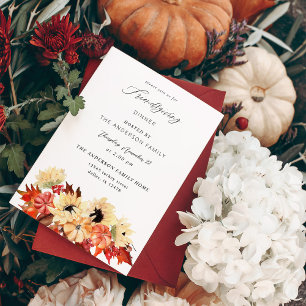 Pumpkin & Sunflower Friendsgiving Invitation