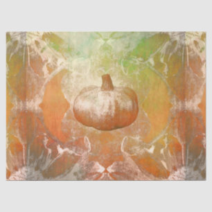 Pumpkin Sunflowers Burnt Orange Vintage Texture Tissue Paper