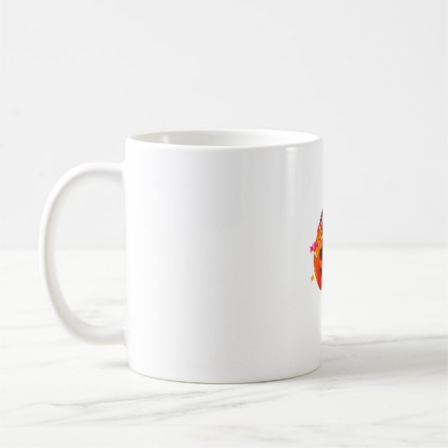 Pumpkin Sweet Candy Halloween Black Cat Jack O' La Coffee Mug (Left)