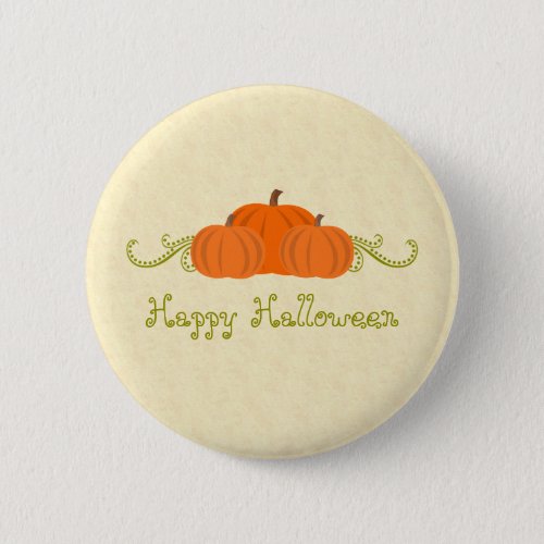 Pumpkin Swirls Halloween Button