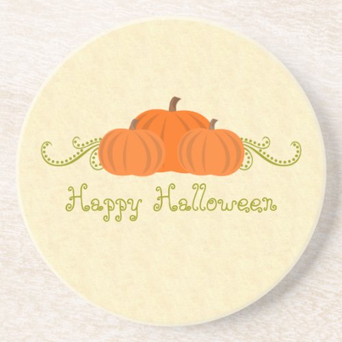 Pumpkin Swirls Halloween Coaster