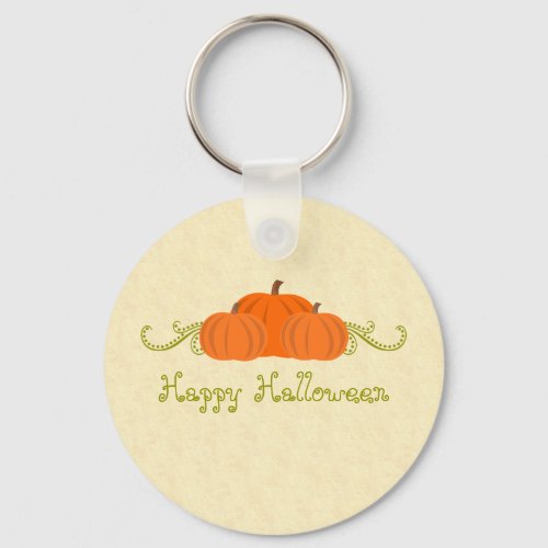 Pumpkin Swirls Halloween Keychain