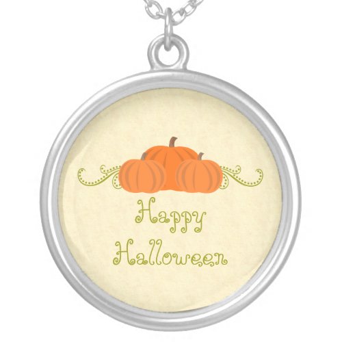 Pumpkin Swirls Halloween Necklace
