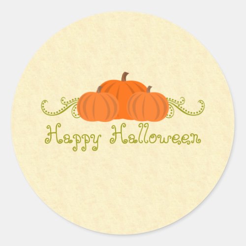 Pumpkin Swirls Halloween Stickers
