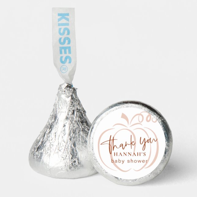 Pumpkin Terracotta Bohemian Earthy Baby Shower Hershey®'s Kisses® (Front)