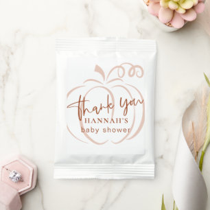 Pumpkin Terracotta Bohemian Earthy Baby Shower Hot Chocolate Drink Mix