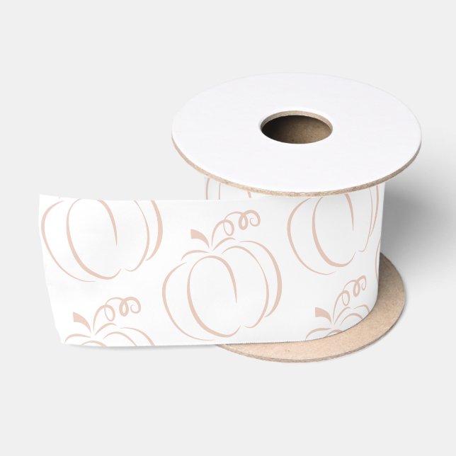 Pumpkin Terracotta Bohemian Earthy Baby Shower Satin Ribbon (Spool)