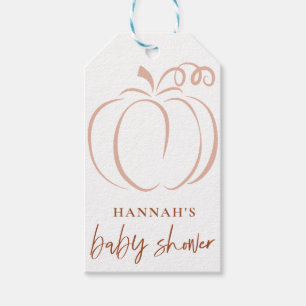 Pumpkin Terracotta Boho Burnt Orange Baby Shower Gift Tags