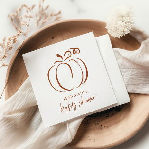 Pumpkin Terracotta Boho Burnt Orange Baby Shower Napkins