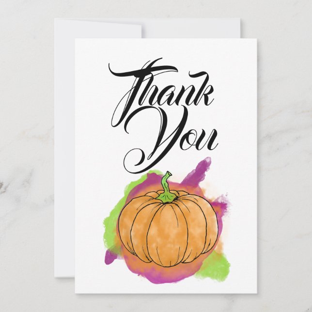 Pumpkin Thank You card (Front)